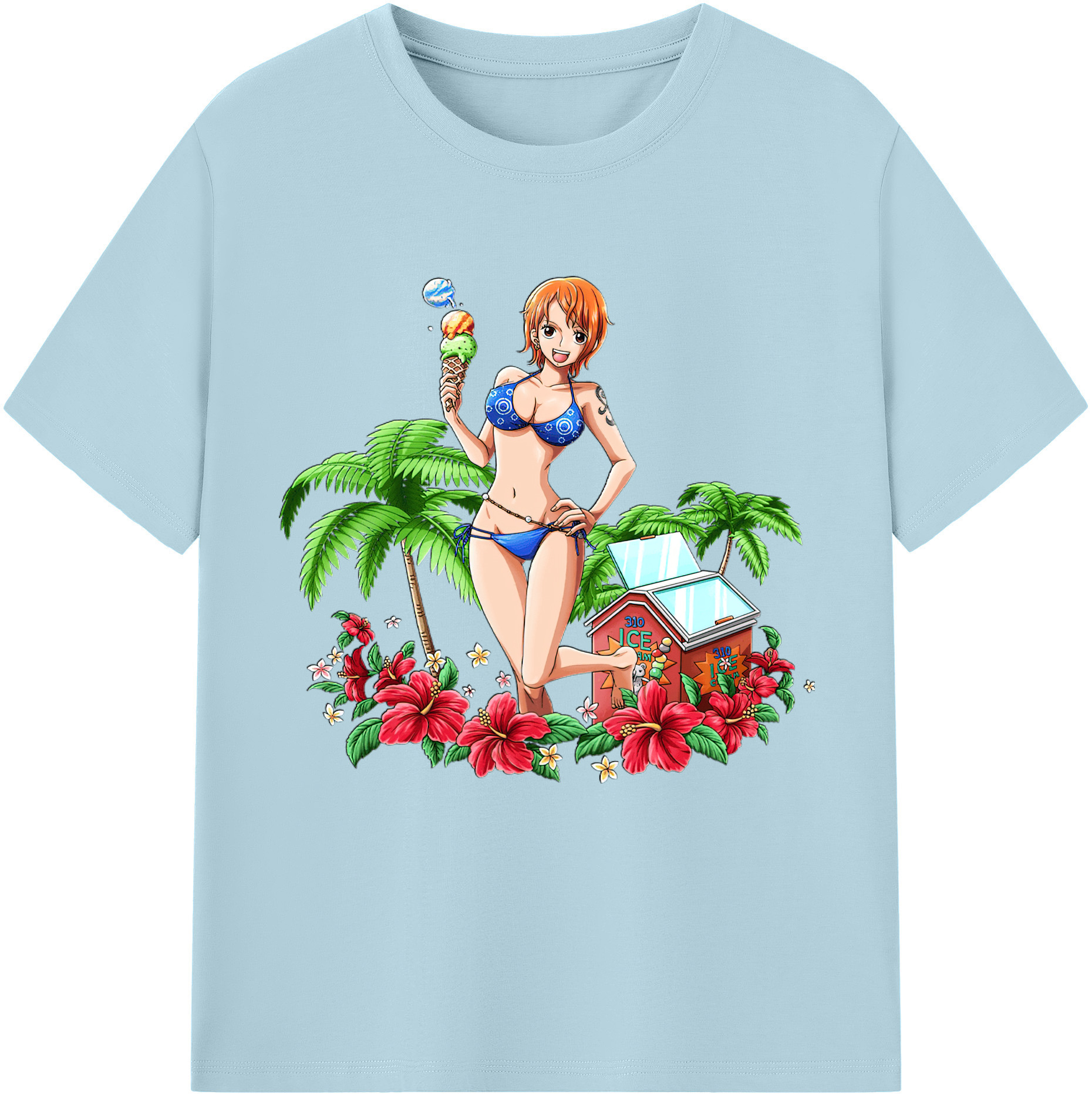 ワンピース ナミ ONE PIECE Nami 綿100％半袖Tシャツ（フロントプリント）